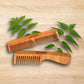 Goli Soda Neem Wood Combs - Wide Tooth with Handle & Double Tooth