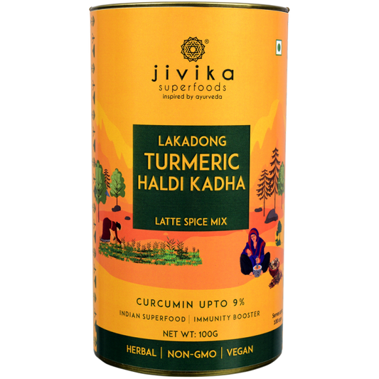 Jivika Naturals Lakadong Turmeric Haldi Kadha, Lakadong Turmeric Latte, Spice Mix 100 g