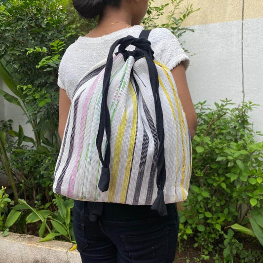 ReCharkha Striped Light Backpack Bag