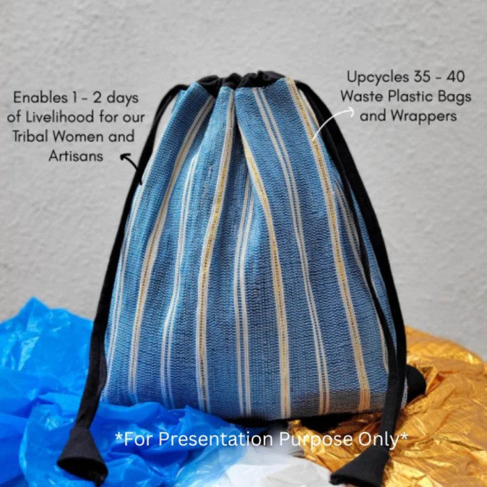 ReCharkha Striped Light Backpack Bag