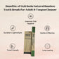 Natural Bamboo Toothbrush with Soft Plant Bristles & Bamboo Tongue Cleaner