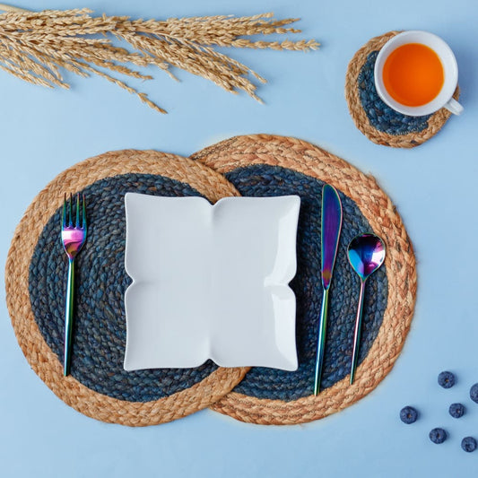 Jute Placemats set of 2 (blue)