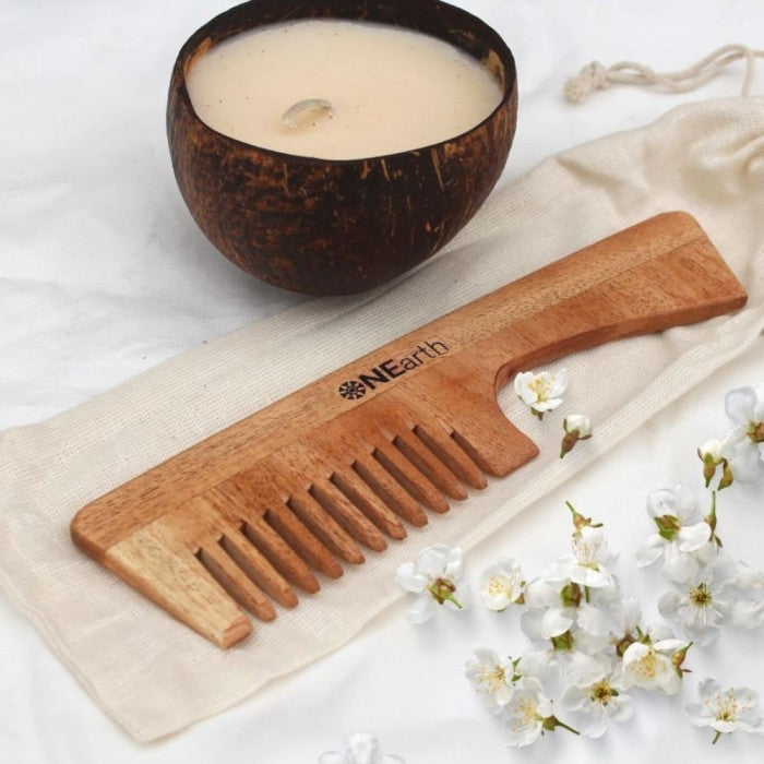 OnEarth Neem Wood Handle Comb