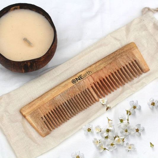 OnEarth Organic Neem Wood 2 in 1 Comb