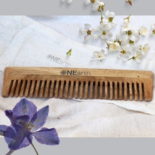 OnEarth Organic Neem Wood Large Detangle(Wide Tooth) Comb