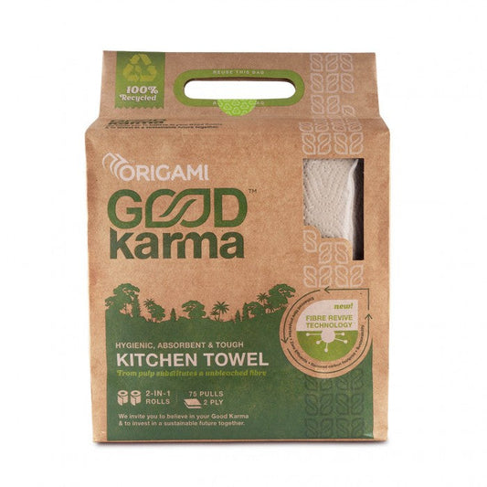 Origami Good Karma Kitchen Towel, 2 Ply -75 Pull Pack Of 2