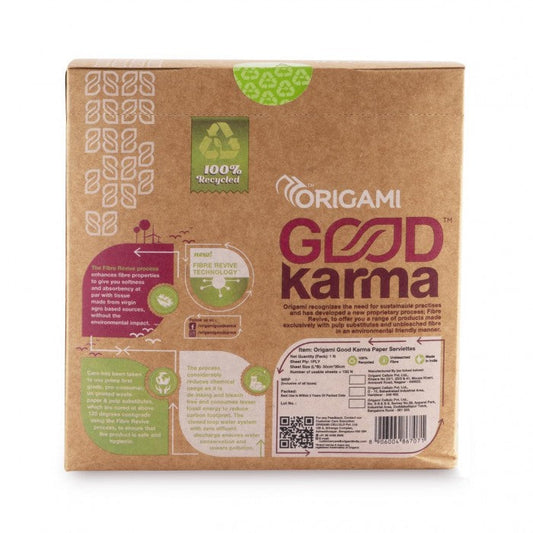 Origami Good Karma Paper Serviettes ( Napkins ) 1 Ply, 30cm x 30cm - 100 Pull