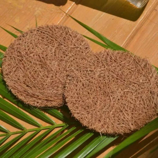 Goli Soda Natural Coconut Coir Round Stitched Dishwashing Scrub Pads - Pack of 6 Scrubs