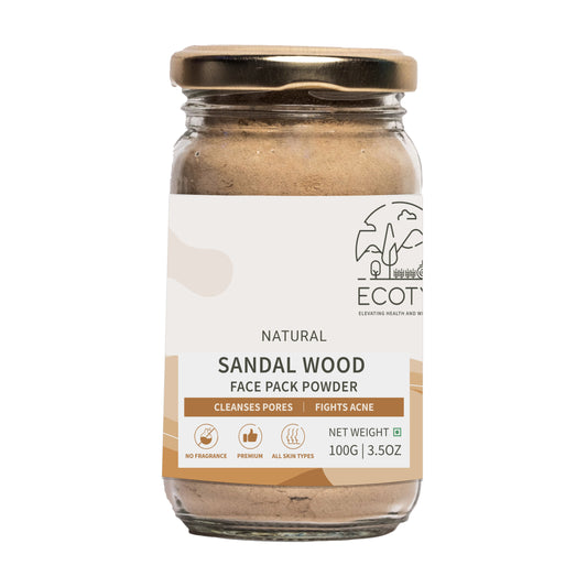 Ecotyl Pure Sandalwood Powder | Face Pack for Skin Brightening & Pore Cleansing | 100g