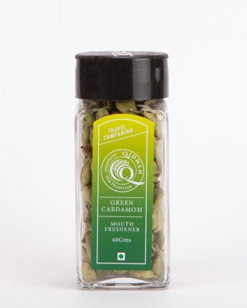 Qidhan Green Cardamom-Certifed Organic - 40 Gms