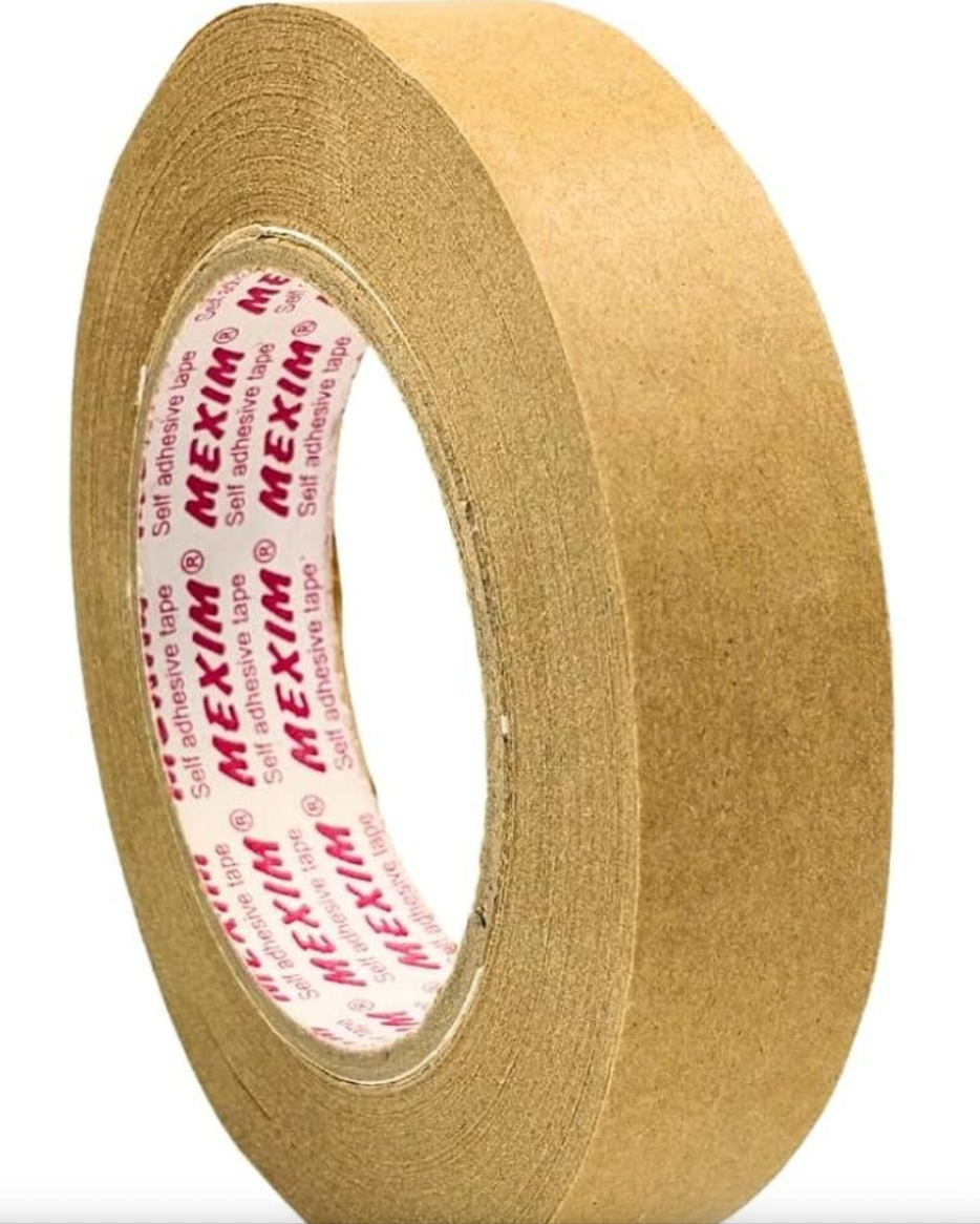 Ecosattva Self Adhesive Eco-Friendly Kraft Paper Tape - 72mm x 50 meters x 4 Rolls