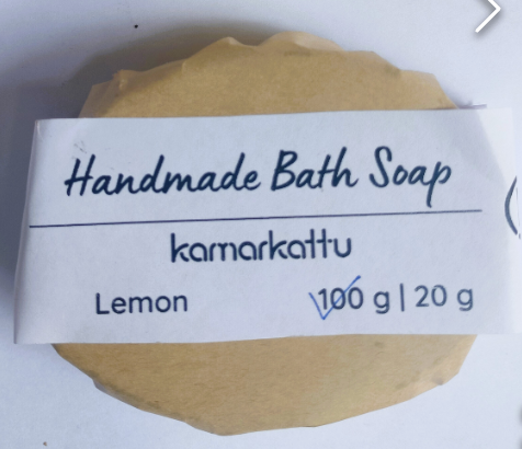 Kamarkattu Ecostore Handmade Bath Soap - Fresh Lemons 100 G ( Pack Of 4 )