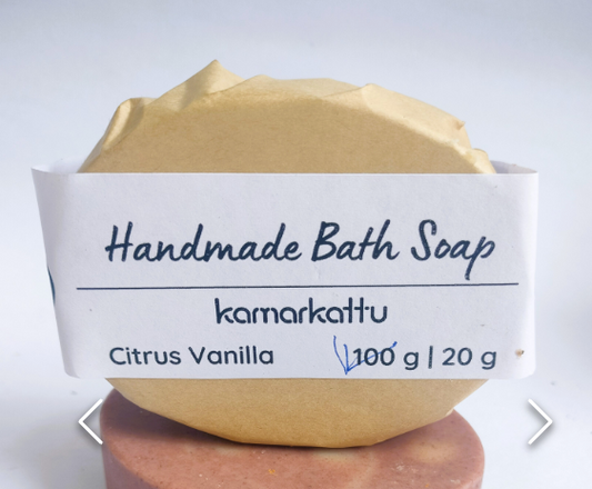 Kamarkattu Ecostore Handmade Bath Soaps - Citrus Vanilla ( Pack Of 4)