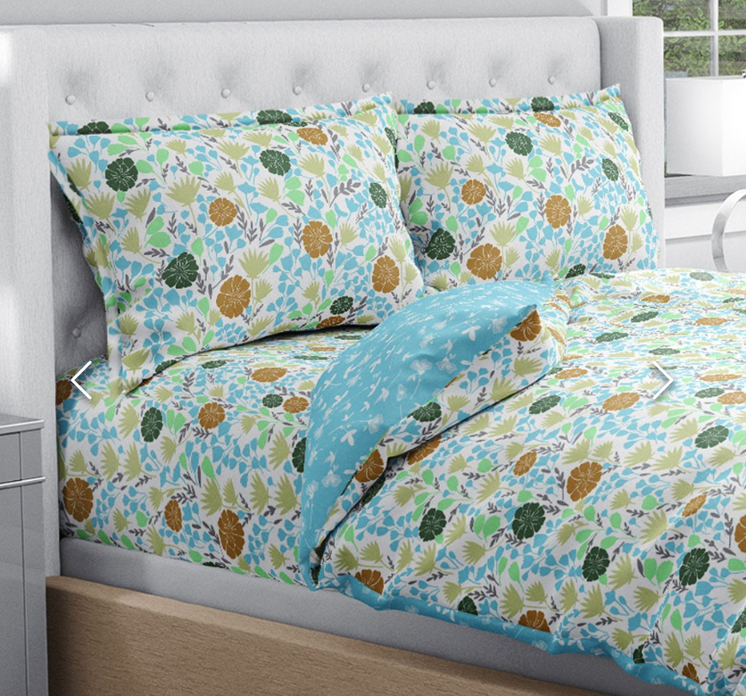 Swaas 100% Pure Cotton Paisley Bedsheet Set (Single)