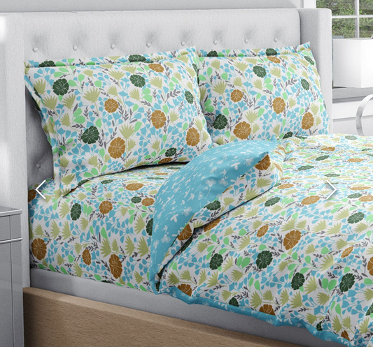 Swaas 100% Pure Cotton Paisley Bedsheet Set (Single)