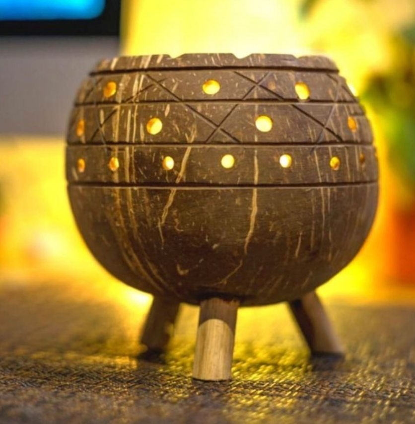 OnEarth Planter / Tea Light Candle Holder - Coconut Shell