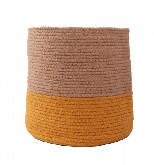 OnEarth Dual tone Jute Baskets Large