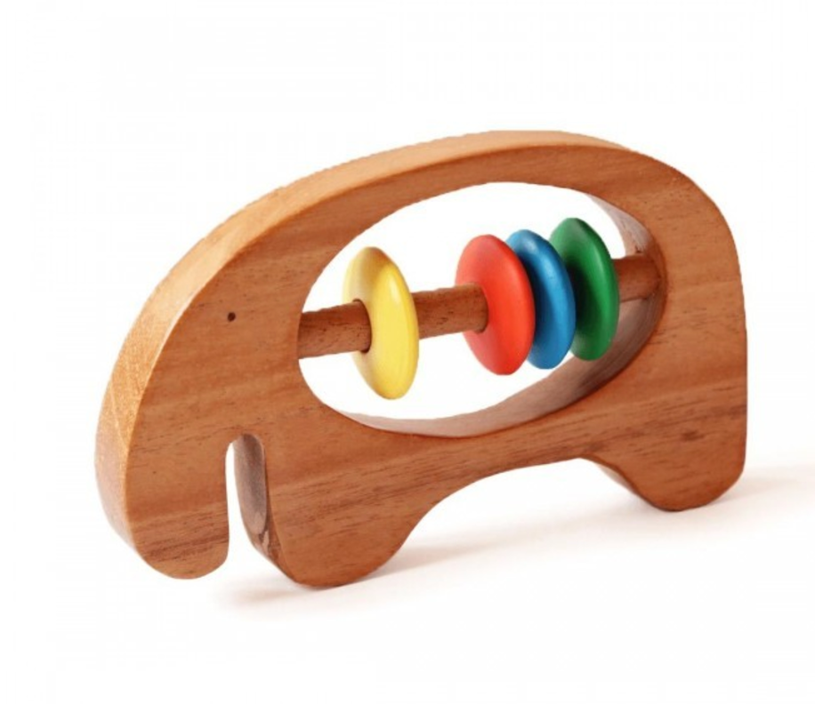 Shumee Ele Neem Wooden Rattle (0-2 years)