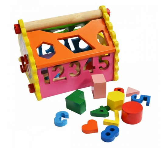 Shumee Wooden Shape and Number House Toy (1-3 yrs)