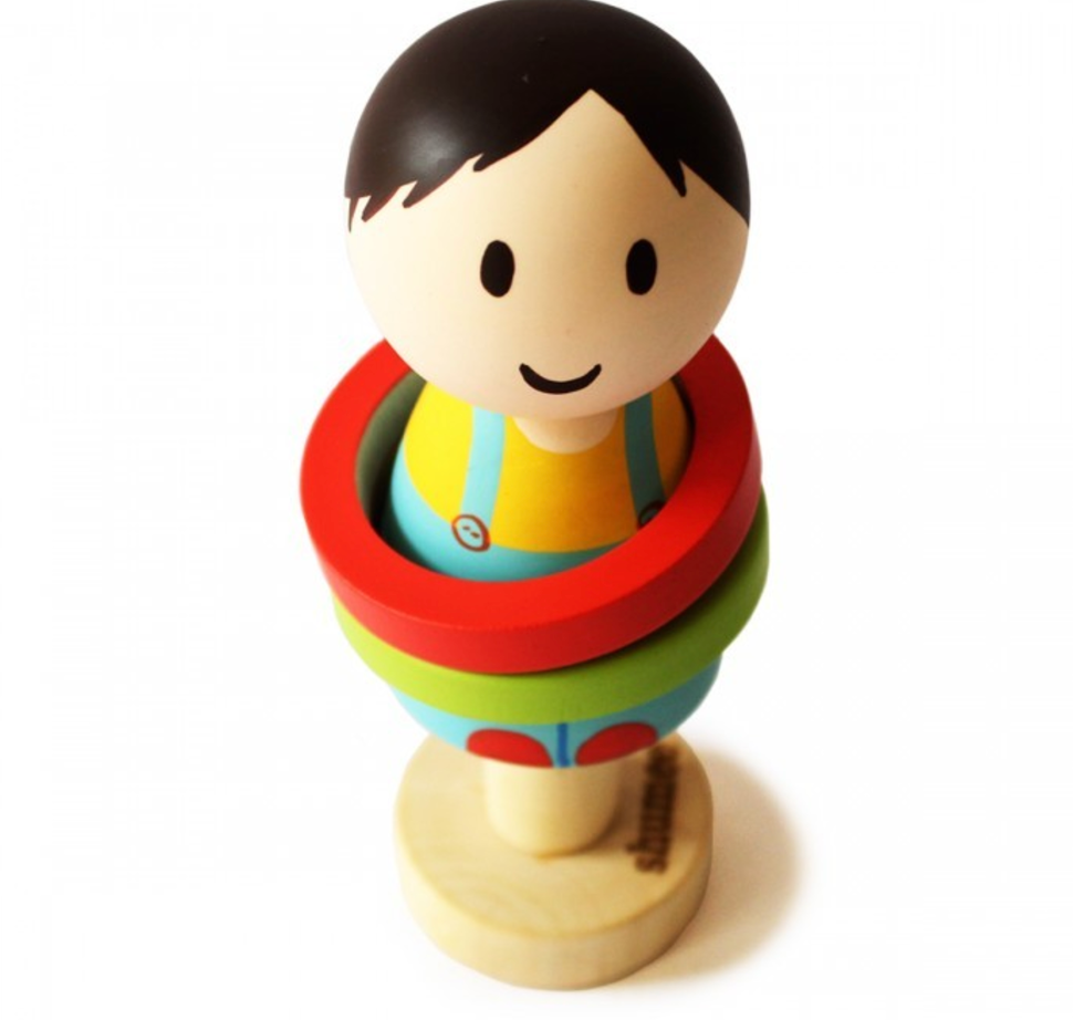 Shumee Baby Boy Wooden Rattle (0-2 years)