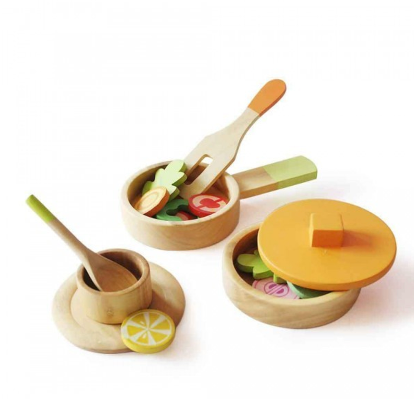 Shumee Lil Chef's Wooden Cooking Set For 3-6 Years Old