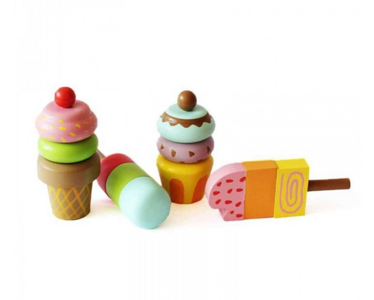 Shumee Wooden Ice Cream Magnetic Toy Set for 3-5 years old