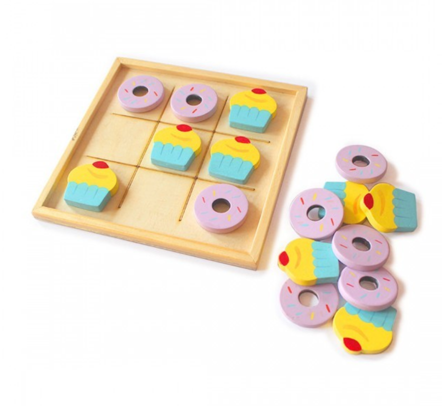 Shumee Wooden Tic Tac Toe (Dessert Themed) (4-8 Years)