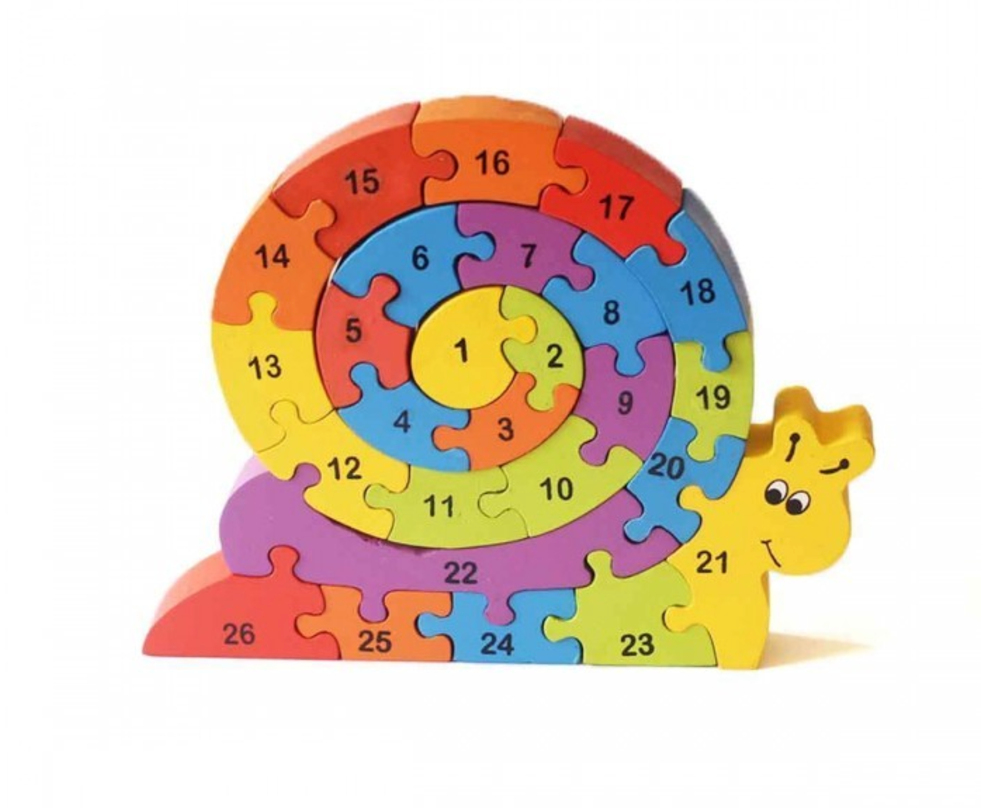 Shumee Rainbow Wooden Snail Puzzle (3-6 years)