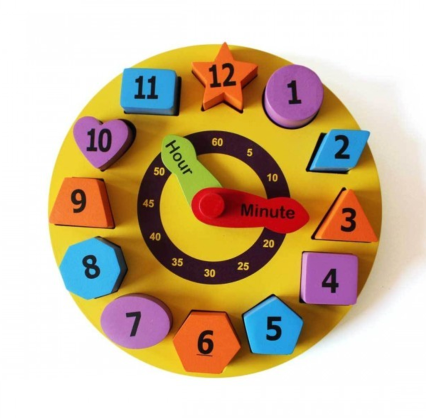 Shumee Wooden Shape Sorting Clock (2-4 years)