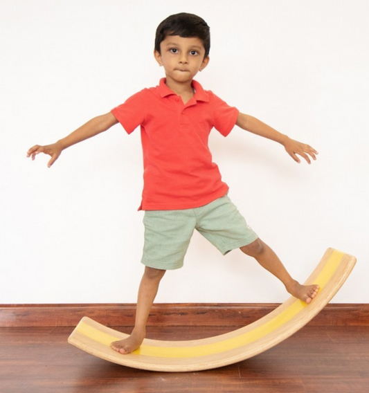 Shumee Waldorf Wooden Rocker Balance Board for 3-8 years old