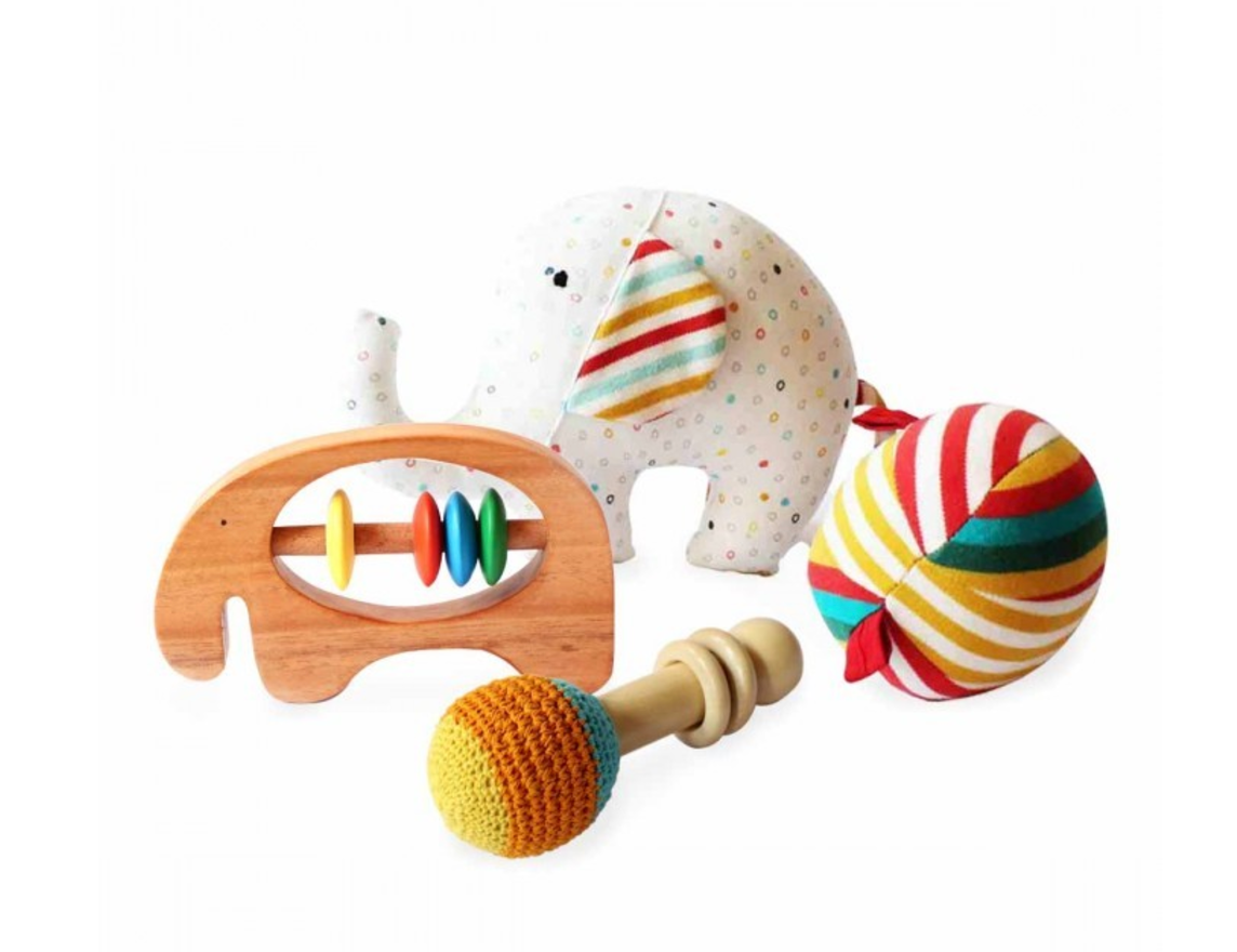 Shumee Favourite Wooden Rattles Combo For 0-3 years old