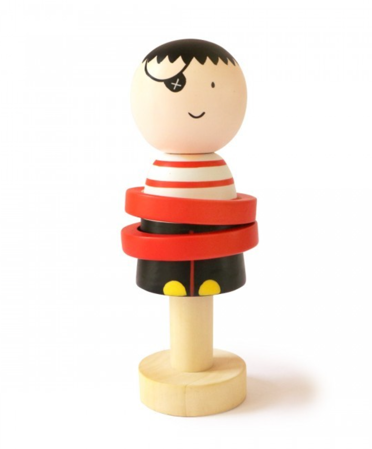 Shumee Wooden Pirate Rattle Toy (3-18 months)