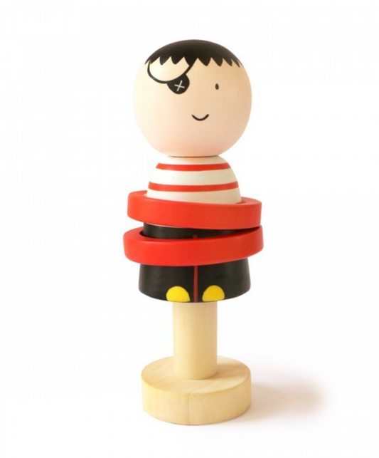 Shumee Wooden Pirate Rattle Toy (3-18 months)