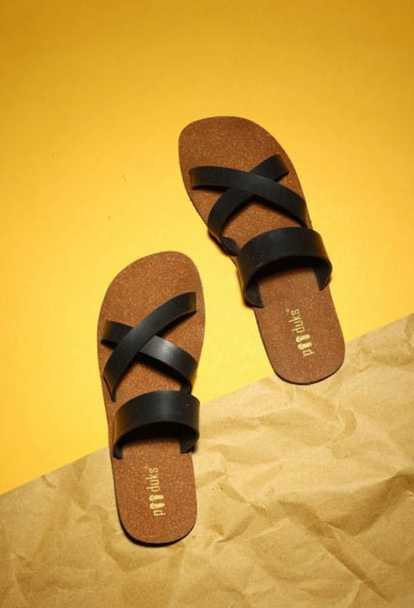 PaaduksWai Men Cork Summer Casual Slide-In For Men