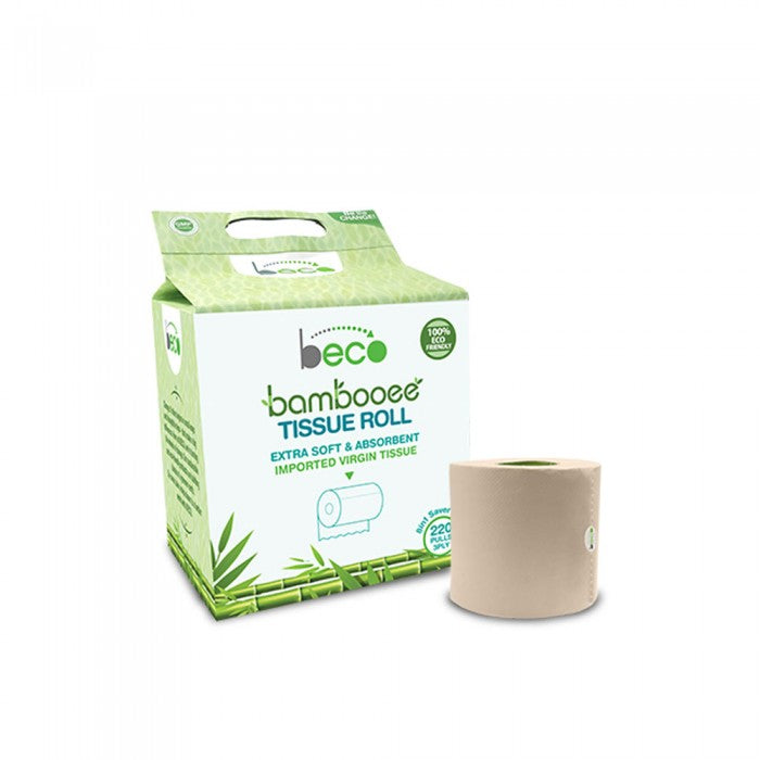 Beco Bambooee Tissue Roll (3 Ply) - 220 Pulls - 8in1 (Value Pack)