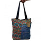 Upcycled Floral Denim Tote Bag