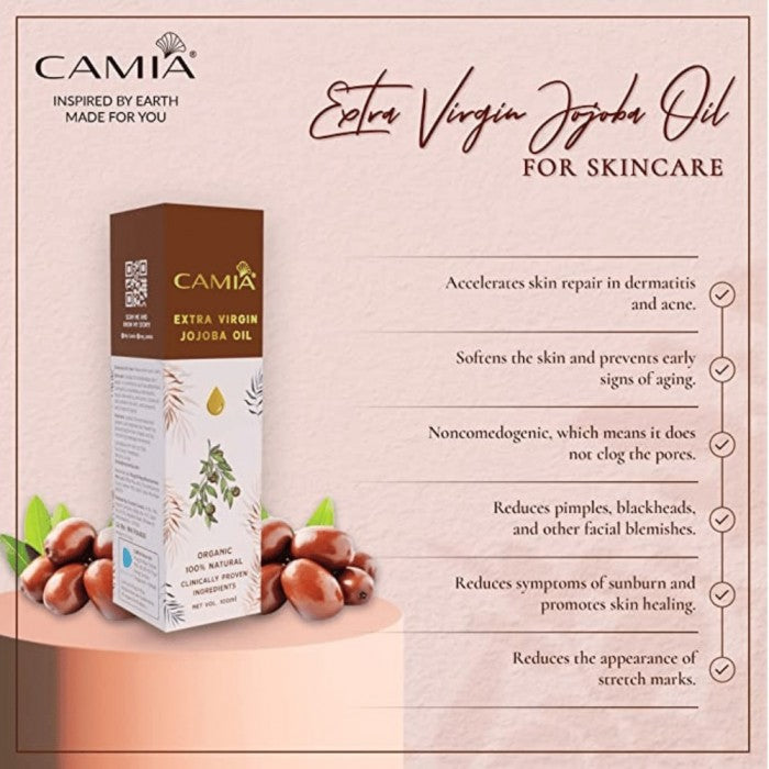 MyCamia Cold Pressed Extra Virgin Jojoba Oil -100 ML