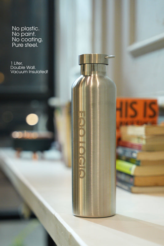 Plastic-Free Steel Flask | 1 Liter